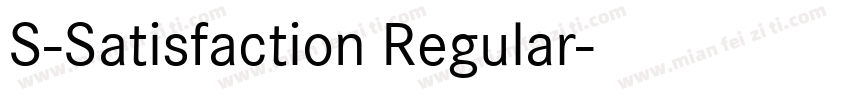 S-Satisfaction Regular字体转换